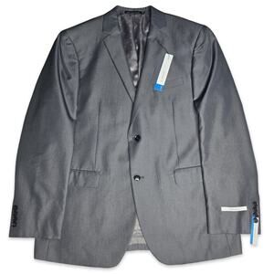 Perry Ellis Portfolio Mens Modern fit Jacket Blazer 44R Grey Slim Fit NWT
